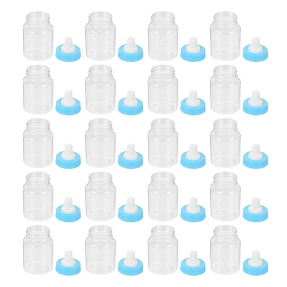 Topbathy 24Pcs Baby Shower Baby Bottles Plastic Decorative Candy Storage for Event Organizers