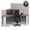 Dark Tone Desk Silver Paint, variant on Cubicles.com L-Shaped Premium Office Cubicles | 5x5 Powered Modular Cubicle Desk Workstation with Panels, Storage & Steel Frame, Commercial Office Setup, Medium Tone Desk Silver Paint, Self-Assembly