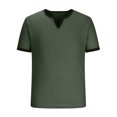 thumbnail image 3 of Aofany Men's Vintage Short Sleeve T-shirt V Neck Slim Men Blouse Running Gym Athletic Tops, 3 of 4