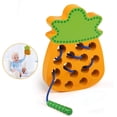 thumbnail image 1 of Juguetes Montessori, juguetes de ensartar piñas, juguetes de encaje de madera, actividades Montessori, educación preescolar, educación y desarrollo, juguetes de ensartar para niños de 3 años., 1 of 5