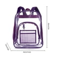 thumbnail image 2 of POINTERTECK 17” Clear Backpack Water Resistant Transparent Backpack Heavy Duty See Through Backpack Large Capacity Bookbag School Bag with Adjustable Straps for School Work College(Purple, 2 of 7