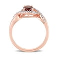 thumbnail image 4 of Everly Women's Garnet and Diamond 10k Rose Gold Ring, 4 of 7