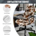 thumbnail image 6 of Renewold Fashion Cow Print Office Chair Cover Animal Print Stretch Desk Chair Cover with Elastic Bottom Removable Office Computer Chair Protector for Home Decoration, S, 6 of 7