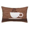 thumbnail image 1 of Fotbe Coffee Cafe Cup Funda de Almohada Decorativa Estilo Occidental, Lujo en Algodón, Fundas para Almohadas King, Cojín Estampado para Decoración del Hogar-14"x20", 1 of 6