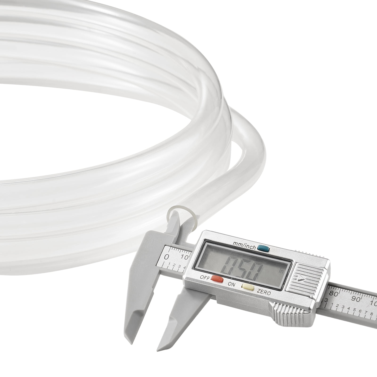KFFKFF Clear Vinyl Tubing, 1/2" ID x 5/8" OD, 10FT Flexible PVC Hose, Transparent and Cuttable Design, 1/16 in Wall Thickness, Durable PVC Material for Aquariums, Irrigation, Pools, and Labs
