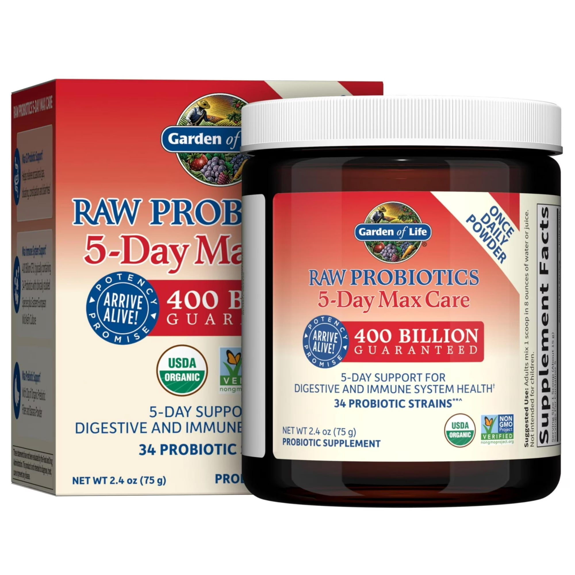 Garden of Life Raw Probiotics 5-Day Max Care, 5 Servings