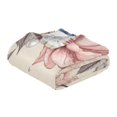 thumbnail image 3 of 70x55 Inches Glow in The Dark Blanket Cozy Throw Camping Blankets for Home and Outdoor Use Dusty Pink Peonies, 3 of 8