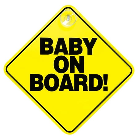 For Kids Safety Bright Yellow Baby On Board Sign Indispensable Car