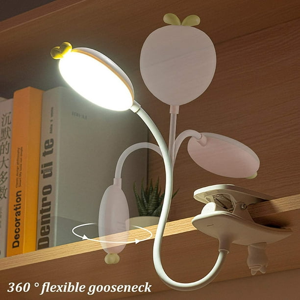 Lanmou Led Lampe Pince Pour Lit Enfant, Flexible 360 Liseuse Lampe