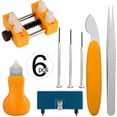 thumbnail image 1 of Desiderio Kit de cambio de batería para reloj, kit de herramientas para reloj, destornillador de reparación de relojero, reemplazo de batería, abridor de caja de reloj, desmontaje de reloj, soporte, 1 of 5