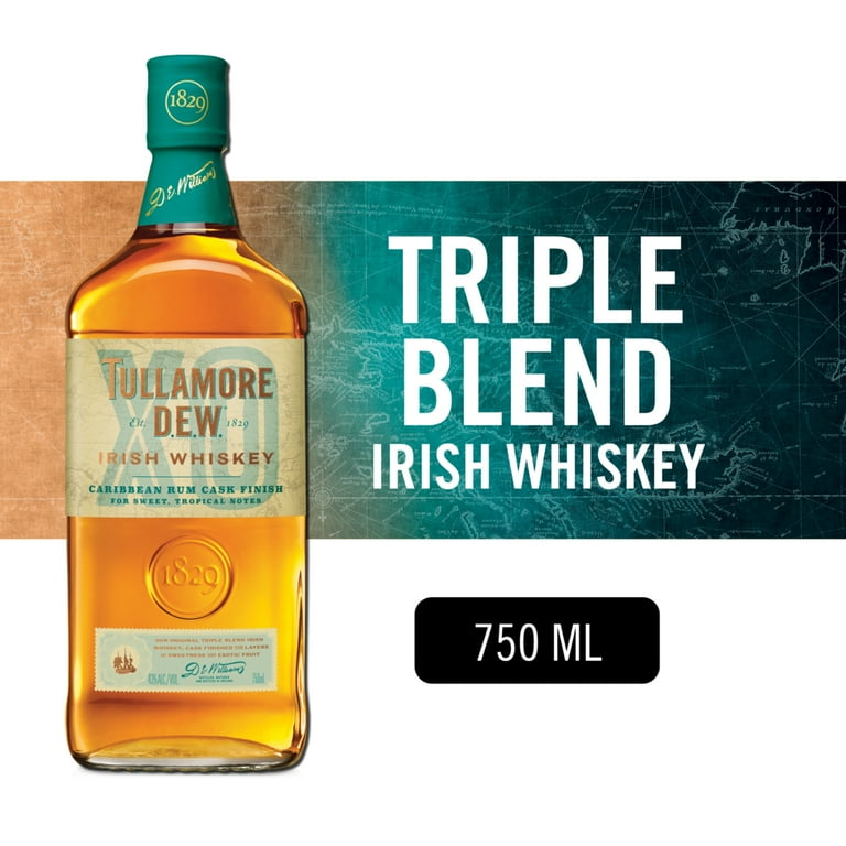 Tullamore D.E.W. XO Caribbean Rum Cask Finish Irish Whiskey, 750ml