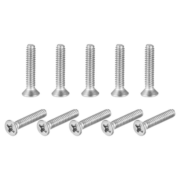 Uxcell 6#-32x3/4" Flat Head Machine Screws Phillips 304 Stainless Steel Bolts 50 Pack
