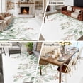thumbnail image 5 of 8'x10' Area Rugs, Teal Summer Eucalyptus Leaves Indoor Outdoor Area Rug for Living Room Bedroom, Spring Floral Botanical Washable Bathroom Rugs Kitchen Floor Carpet Mats Home Decor Aesthetic, 5 of 8