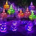 thumbnail image 6 of 5Pcs Halloween Witch Hat Lights,Witch Hats Hanging Decoration LED Glowing Witch Hat Pendant Ghost Festival Luminous Wizard Hat Halloween Decoration, 6 of 6
