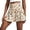 Beige, variant on Women's Pleated Athletic Skirts High Waisted Tennis Skirt Bohemian Floral Print designs for Golf Running Workout Vermilion M