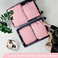 thumbnail image 3 of Gonex 6 Set Compression Packing Cubes Expandable Travel Luggage Organizers with Shoe Bag, Toiletry Bag, 3 of 10