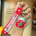 thumbnail image 4 of Christmas Keychain Gift,Cute Cartoon Xmas Key Chain Santa for Girls Women Schoolbag Christmas Decoration, 4 of 4