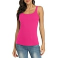 thumbnail image 1 of Débardeur pour Femme avec Soutien-Gorge Intégré, Camisole à Larges Bretelles Ajustables, Tricot de Coton, 1 of 6