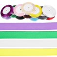 thumbnail image 3 of 12 Rolls Mixed Color Satin Crafting Ribbons for Floral Arrangements, DIY Projects and Party Decorations – Easy to Cut and Store, 3 of 5