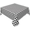 thumbnail image 1 of Square Tablecloth 54 x 54 Inch, White Black Buffalo Check Plaid Square Tablecloth Wipeable Table Top Cover Kitchen Tablecloths for Restaurant, Picnic, Indoor and Outdoor Dining, 1 of 8