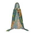 thumbnail image 7 of Honeii Knitted Woodland Squirrel Print Poncho Cape, Cloak Coat, Snuggly Hooded Wearable Blanket, Hooded Cape For Teenagers,Halloween Costumes-Large, 7 of 7