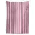 thumbnail image 3 of Ambesonne Modern Tablecloth Rectangular Table Cover, Retro Vintage Stripes, 60"x90", Pale Pink White, 3 of 4