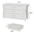 thumbnail image 4 of Yiwa Commode Bohème à 6 Tiroirs avec Tiroirs en Rotin et Élégants Pieds Courbés, Rangement Polyvalent pour l'Entrée Ou le Balcon, 4 of 8