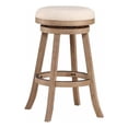 thumbnail image 2 of Boraam Fenton Bar Height Backless Swivel Wood Bar Stool, Driftwood Wire-Brush Finish, 2 of 8