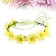 thumbnail image 2 of EeaseMX Corona de flores de margaritas bohemias para novia, diadema floral de girasol, guirnalda para boda, tocado para vestido de novia, tocado para viajes al mar (amarillo), 2 of 7