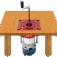 thumbnail image 5 of Mini Router Table Insert Plate and Router Lift for 65mm Universal Trimming Machine,Square Woodworking Bench Router, 5 of 7