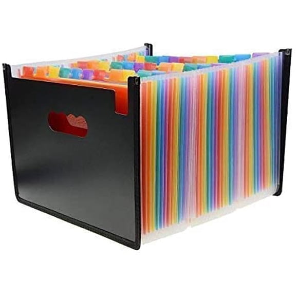 Organisateur de Dossiers à 36 Pochettes en Accordéon, Chemise de Classement Extensible, Chemises de Classement, Chemise Extensible Format A4/lettre, Organisateur de Documents en Accordéon, Chemises Portatives pour Papier/factures/reçus avec 2 Onglets Vierges A-Z