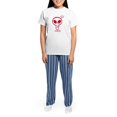 thumbnail image 4 of CafePress - Anime Peace Alien Women's Light Pajamas - Women's Short Sleeve Print T-Shirt and Pants Light Cotton Pajama Set, 4 of 7