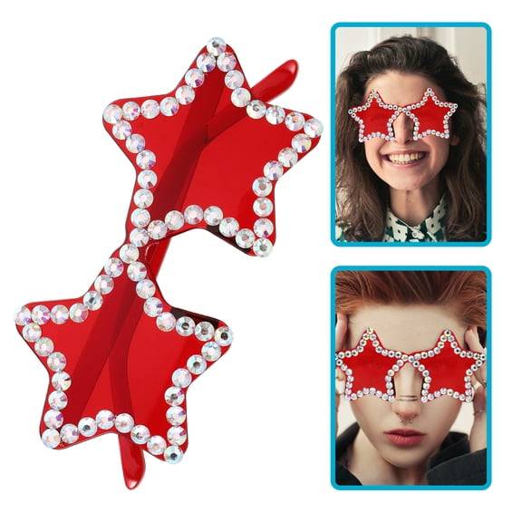 PAMINGONO 1Pcs Star Shape Rimless Glasses Fashion Sunglasses for Women Plastic Frameless