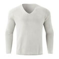 thumbnail image 4 of Sweaters for Men - Autumn Winter Knitted Long Sleeve Deep V Neck Solid Color Sweater Jacket, Slim Fit Bottoming Style, Casual Office Wear, Soft Wool Blend, Classic Men's Clothing, 4 of 5