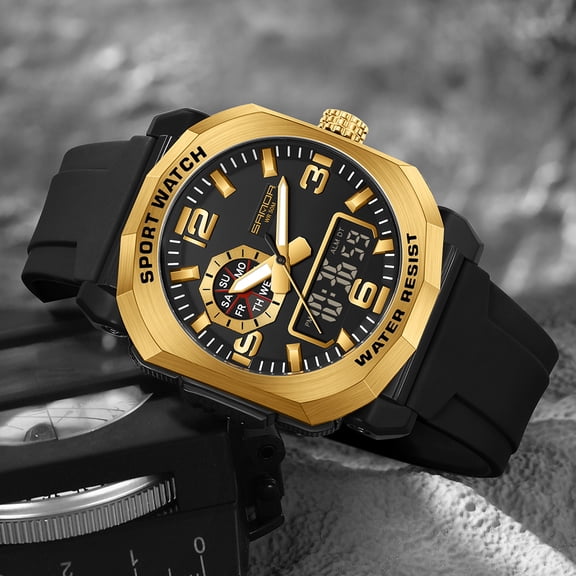 Men's Watch Waterproof Digital Sport Watch Military Digital Watches for men Alarm Back Light Classic Large face Watch