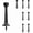 Black, variant on Heavy Duty Solid Door Stopper - 12 Pack Screw-in Rigid Doorstop, Satin Nickel Finish w/Plastics Tip for Protecting Doors