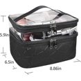 thumbnail image 2 of Toiletry Bag Double Layer Black Cosmetic Bag Transparent Large Travel Makeup Bag Organizer Toiletry Bag for Men & Women, Premium Quality Toiletry Bags, 2 of 5
