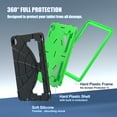 thumbnail image 2 of Dteck Rugged Kids Case for Samsung Galaxy Tab A9+ 11-inch 2023, Shockproof Silicone Case Hybrid PC Heavy Duty Armor Cover with Dual Kickstand for Children (SM-X210/X215/X216/X218) ,Black+Green, 2 of 8