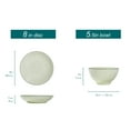 thumbnail image 3 of GSHLGAO 8-Piece Modern Porcelain Dinnerware Set, Green Plates and Bowls, 3 of 8