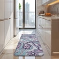 thumbnail image 4 of Purple and Teal Paisley and Floral Pattern Kitchen Rug Mat,Kitchen Runner Rugs Non Skid Washable,Decorative Kitchen Floor Mats for Kitchen,Sink,Laundry,17"x47.2", 4 of 7