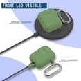 thumbnail image 5 of AirPods Case Cover, Silicone Protective Cover with Keychain for Apple AirPods 2nd 1st Gen Charging Case, Olive Green, 5 of 5