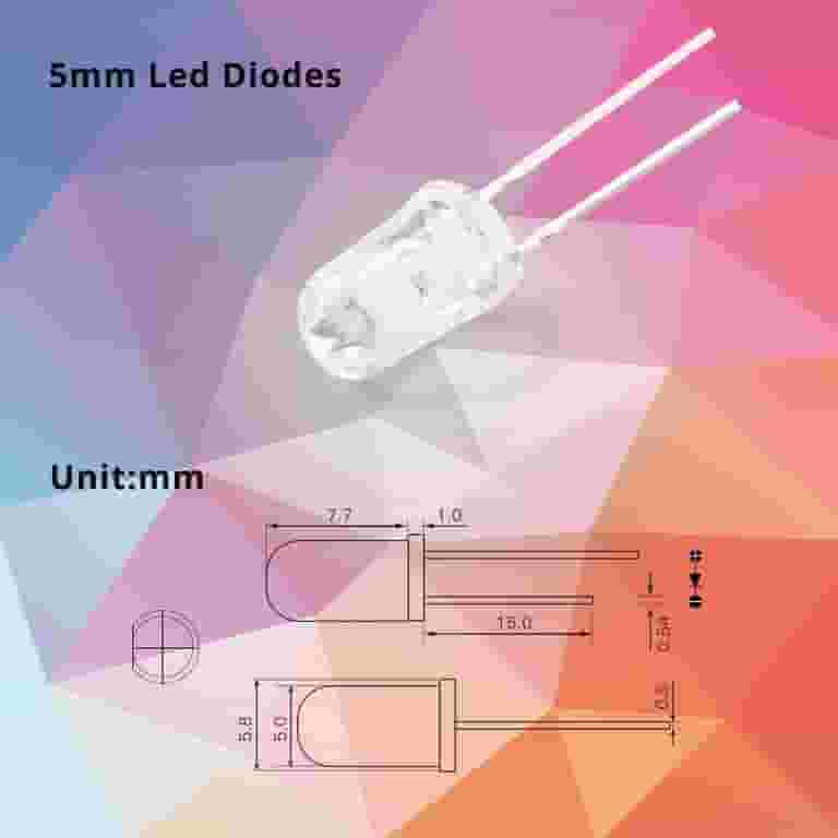 Namvo Kit 100 Diodes LED SMD 3528/1210 Assorties - Vert Rouge Blanc Bleu Jaune Pour Bricolage