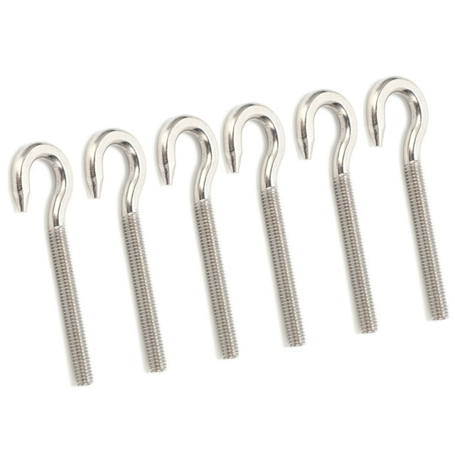 10Pcs Eye Screws Open Hook Eyelet Threaded Heavy Duty Screw Eyes Hooks For Hammock, Swing, Yoga