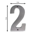 thumbnail image 2 of Hy-Ko 5" Satin Nickel House Number 2, Prestige Series, Solid Brass, Includes Mounting Screws, 2 of 10