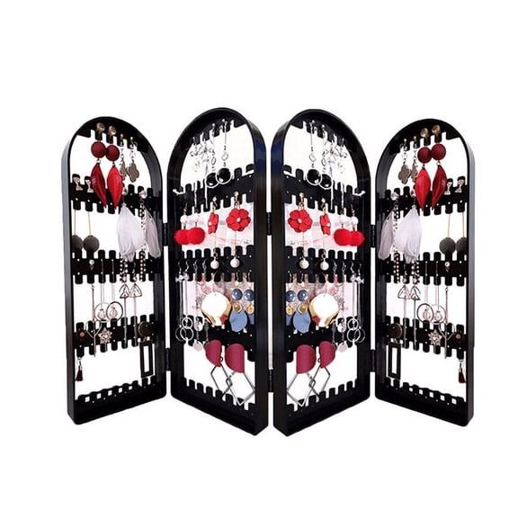 Earring Organizer/Jewelry Holder Display Rack Stand - Dangle, and Hoop Earrings - 2/3/4 Fans Panels Folding Earrings Stud