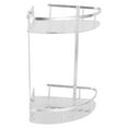thumbnail image 2 of Corner Shower Rack, 2 Layers Multifunctional Shower Shelf, Silver For Bathroom Dormitory, 2 of 8