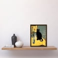 thumbnail image 2 of Simple Black Cat on Yellow Table Oil Painting Van Gogh Style Flowers Artwork Framed Wall Art Print A4, 2 of 4