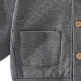 thumbnail image 6 of Rrxhxhs Cardigan for Girls Solid Color V-Neck Button Front Long Sleeve Loose Casual Sweater Cover Up with Pockets, 6 of 7