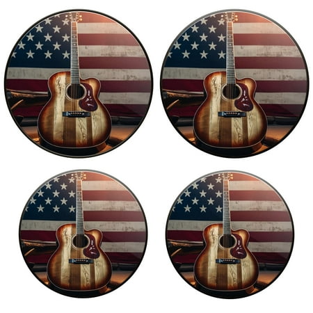 

Bahomeck Gas Stove Burner Cover Set Of 4，Music Guitar Under The American Flag Metal Stove Burner Covers，Electric Stove Burner Covers Protecting Gas Stoves Kitchen Decor，8 Inches And 10 Inches