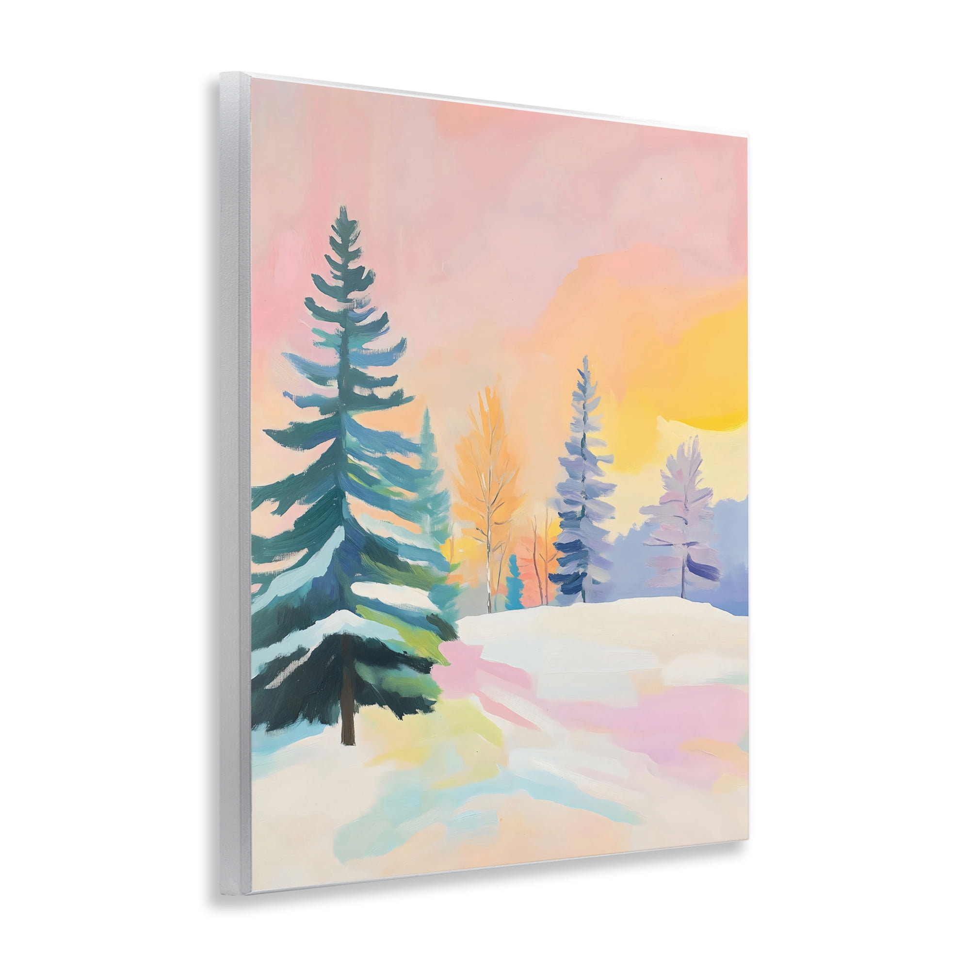 Stupell Industries Winter Forest Snowscape in Pastels Wall Plaque Art, design by The Prints Vibe